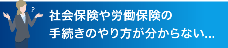 社会保険や労働保険の手続きのやり方が分からない...